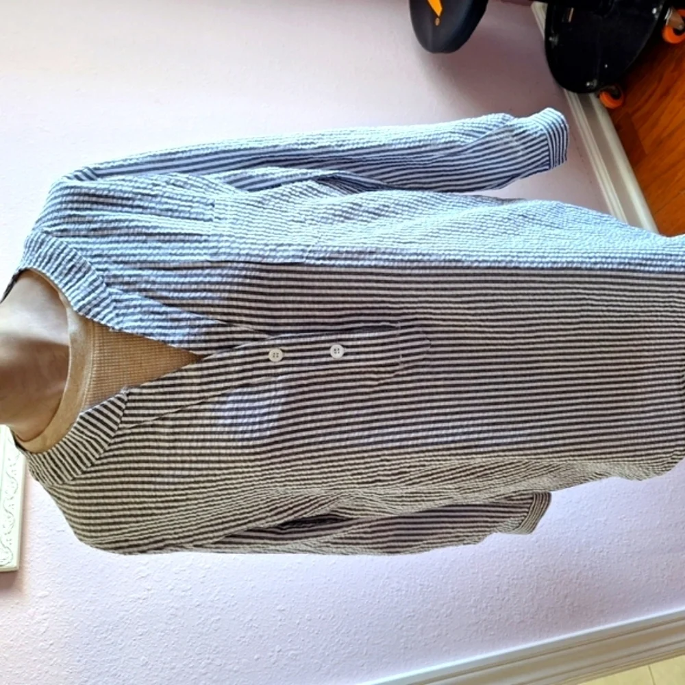 Striped Button-Up Shirt - Picture 2 of 16